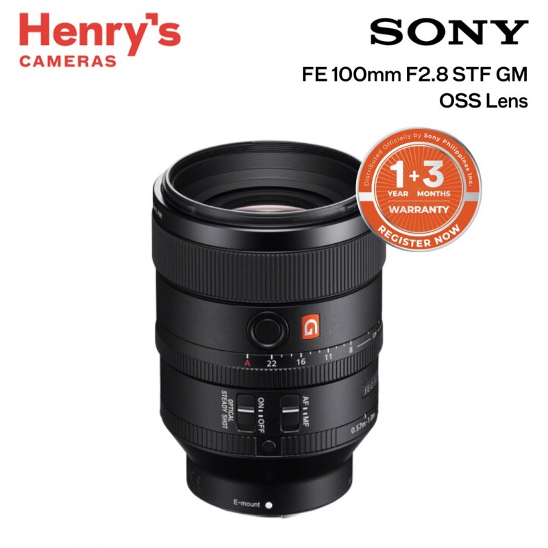 SONY FE 100MM F/2.8 STF GM OSS LENS (SONY PHILS) SONY FE 100MM F/2.8 STF GM OSS LENS (SONY PHILS)